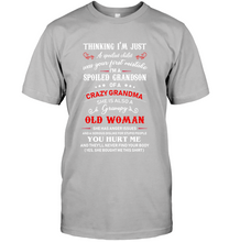 Load image into Gallery viewer, Spoiled Grandson Of A Crazy Grandma Funny Shirt